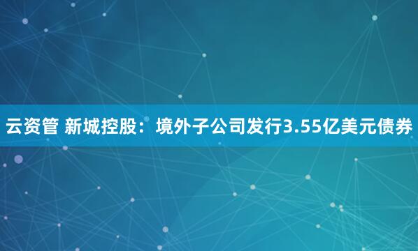 云资管 新城控股：境外子公司发行3.55亿美元债券