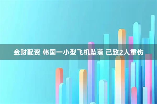 金财配资 韩国一小型飞机坠落 已致2人重伤