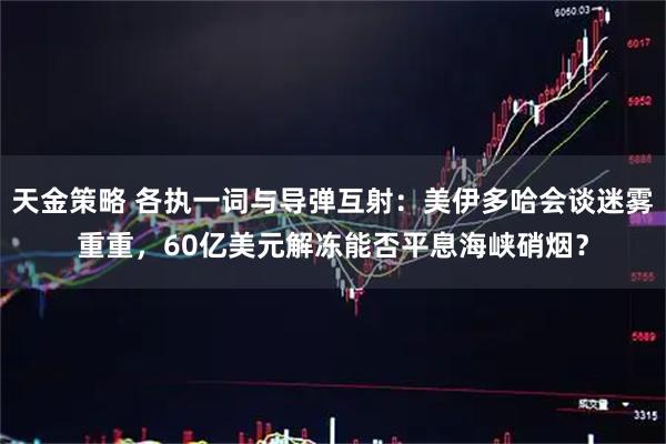 天金策略 各执一词与导弹互射：美伊多哈会谈迷雾重重，60亿美元解冻能否平息海峡硝烟？