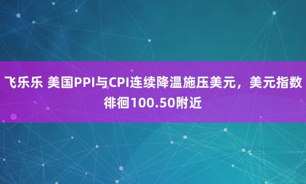 飞乐乐 美国PPI与CPI连续降温施压美元,美元指数徘徊100.50附近