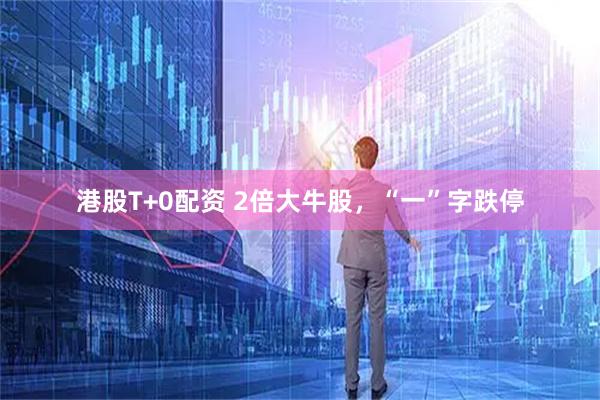 港股T+0配资 2倍大牛股，“一”字跌停